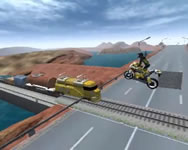 Highway traffic moto stunt racer game