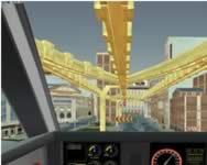 Elevated train driving simulator sky tram driver